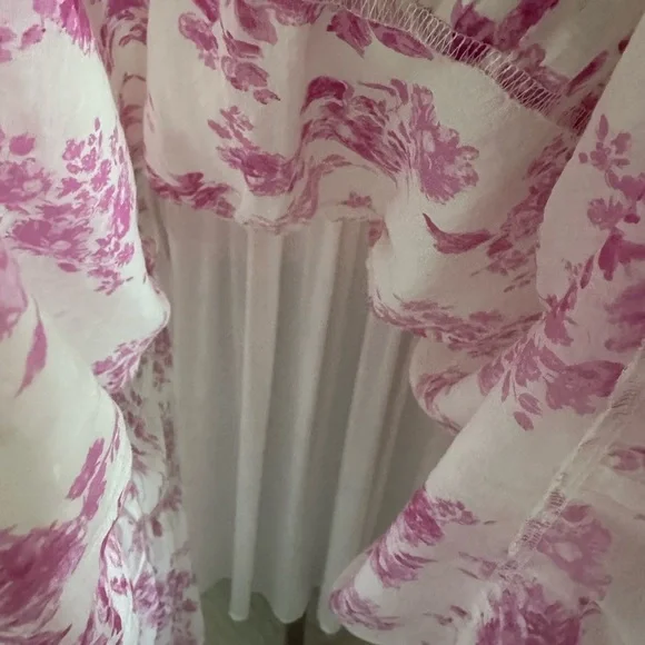 Aqua Pink and White Floral Dress - NWOT - Picture 8 of 10